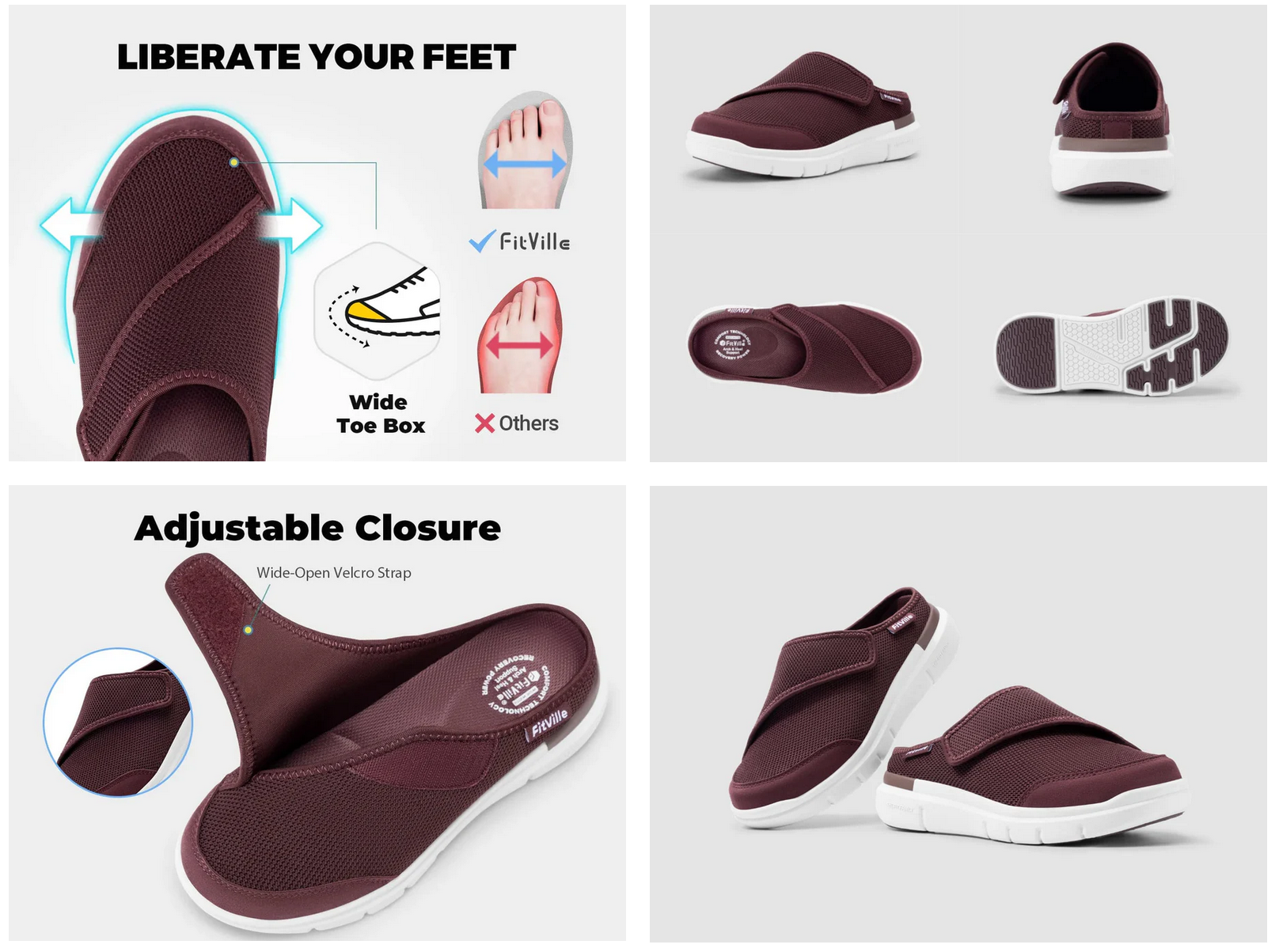 Comfortable diabetic slippers